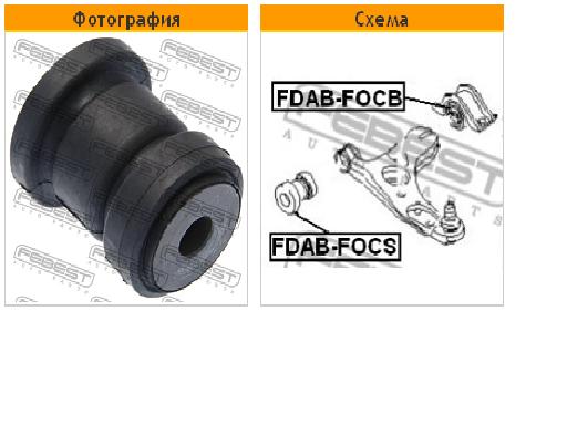 FDABFOCS Febest Сайлентблок нижнего переднего рычага