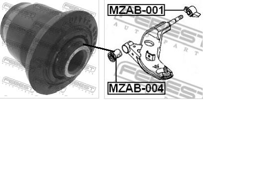 Bloco silencioso dianteiro do braço oscilante inferior para Mazda 626 (GE)
