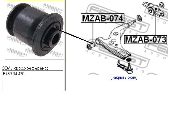 Bloco silencioso dianteiro do braço oscilante inferior para Mazda 323 (BG)