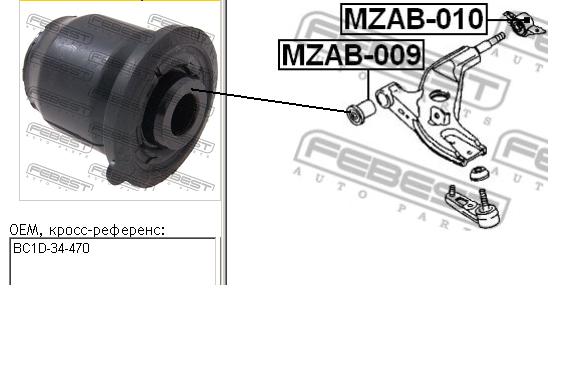 MZ0660 Polycraft bloco silencioso dianteiro do braço oscilante inferior