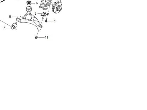 Braço oscilante inferior esquerdo de suspensão dianteira para Volvo XC90 