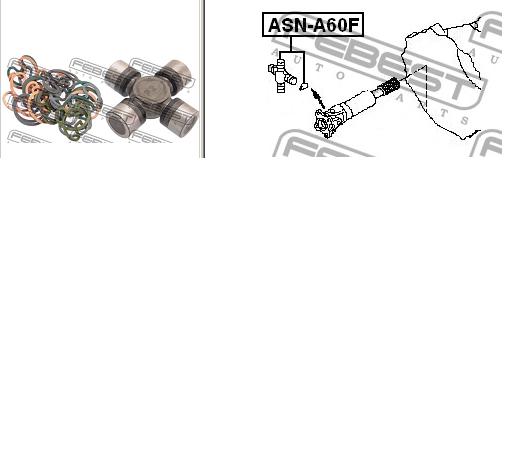 ASNA60F Febest cruzeta da junta universal traseira