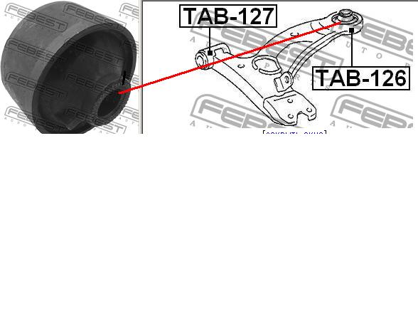 TD1812W Delphi bloco silencioso dianteiro do braço oscilante inferior