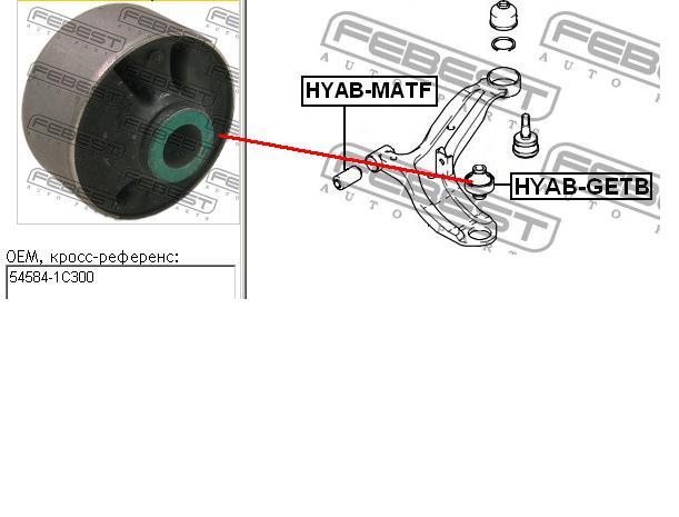 545841C200 Hyundai/Kia bloco silencioso dianteiro do braço oscilante inferior