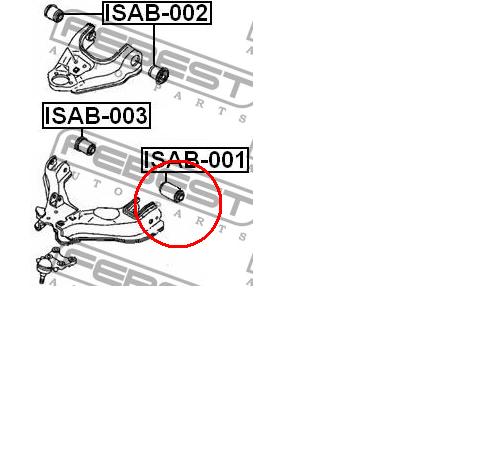 8970181651 Isuzu bloco silencioso dianteiro do braço oscilante inferior