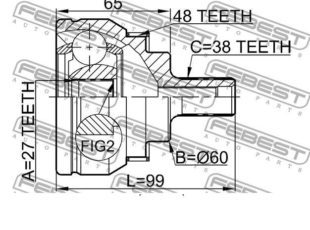 1084716 Ford junta homocinética externa dianteira