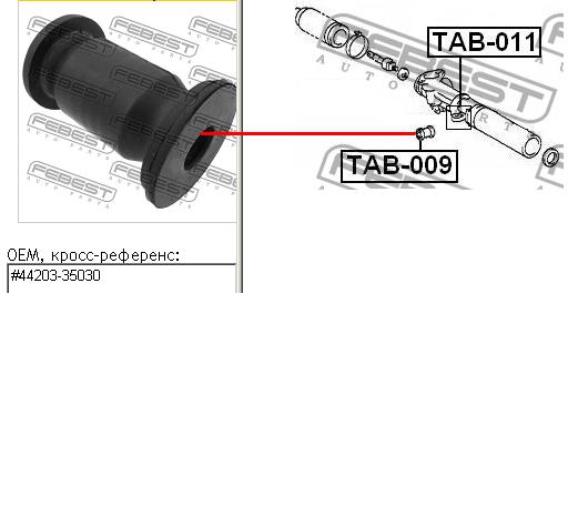 RU-2423 Japan Parts bloco silencioso de fixação da cremalheira da direção