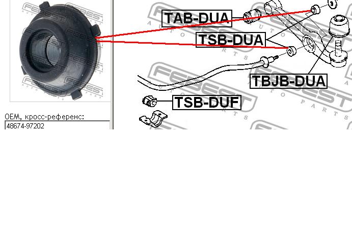 Silentblock Extensiones De Brazos Inferiores Delanteros 4867497202 TOYOTA