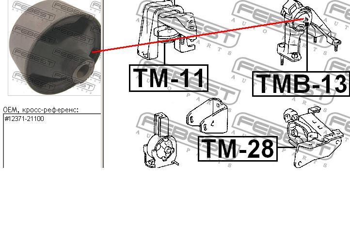 57211 Metalcaucho coxim (suporte traseiro de motor (bloco silencioso))