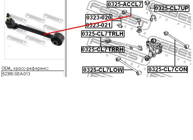 HO0650 Polycraft braço oscilante superior esquerdo/direito de suspensão traseira