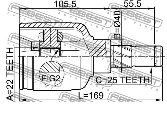 Junta homocinética interna dianteira para Nissan Primera (P10)