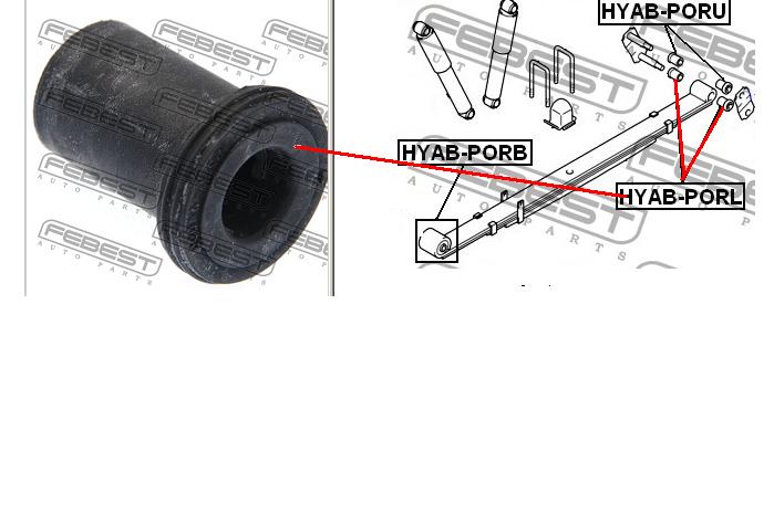Bloco silencioso traseiro da suspensão de lâminas traseira para Hyundai H-1 STAREX 