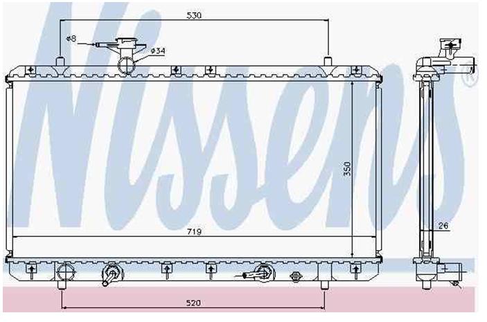 1770054G10000 Suzuki radiador de esfriamento de motor