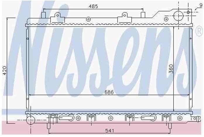 45111SA091 Subaru radiador de esfriamento de motor