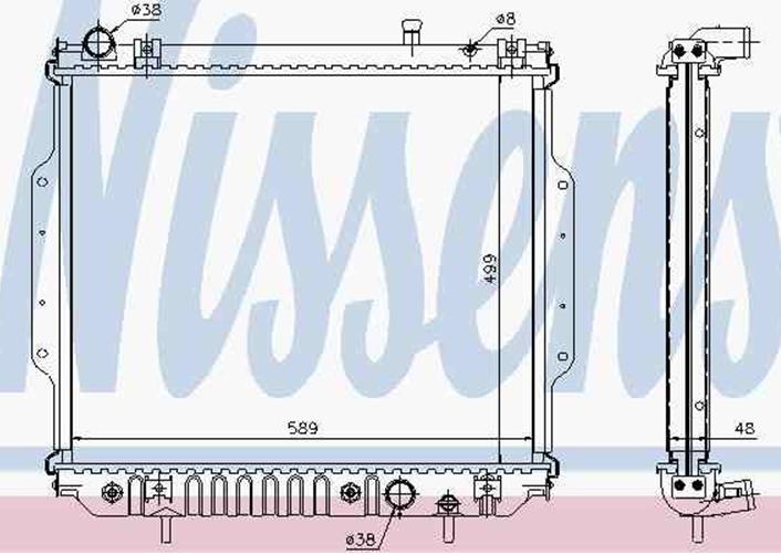 K52079971AA Chrysler radiador de esfriamento de motor