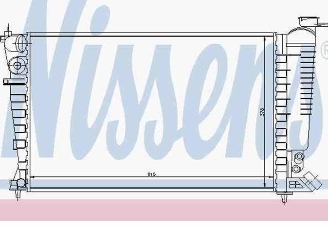 61368 Nissens radiador de esfriamento de motor