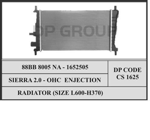 Radiador de esfriamento de motor 1652510 Ford