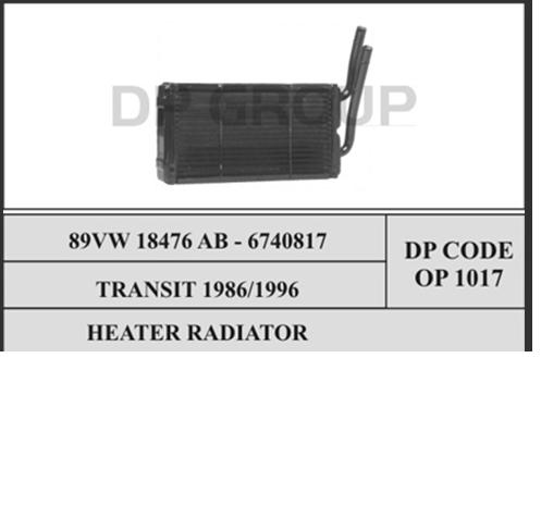 Радиатор печки (отопителя) на Ford Transit Е