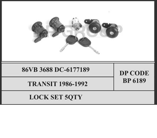 Замок дверей и зажигания с ключами, комплект 86VB3688DC Ford