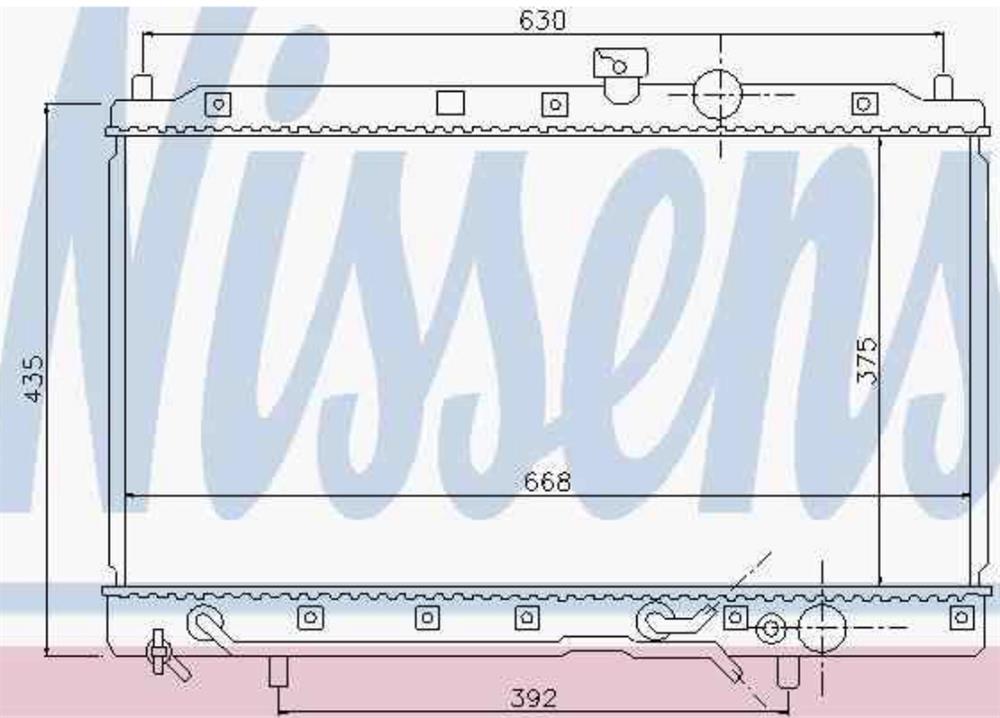 Radiador de esfriamento de motor MB660569 Mitsubishi