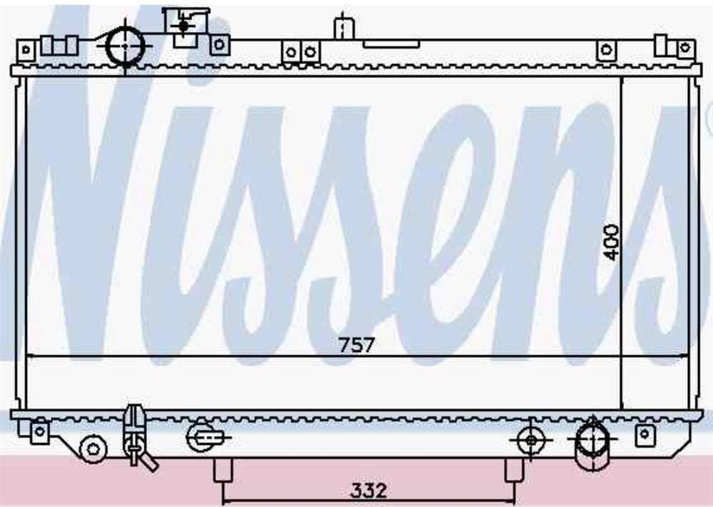 Radiador de esfriamento de motor 64762 Nissens