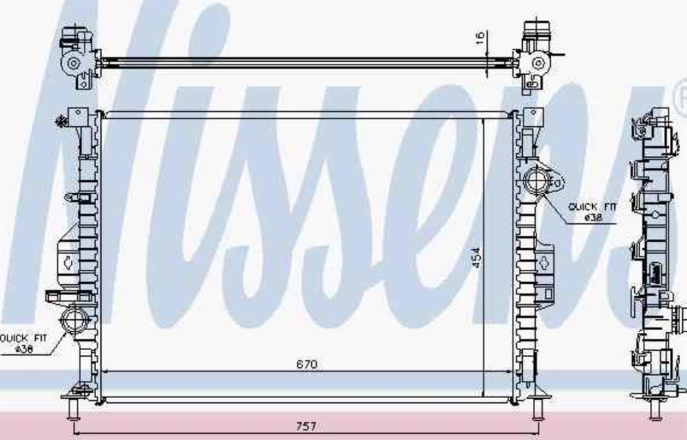 7ekh8005bc Ford radiador de esfriamento de motor