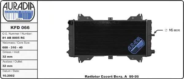 Купить 6138597 Ford Радиатор водяной