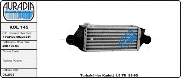 Интеркулер 90353026 Opel