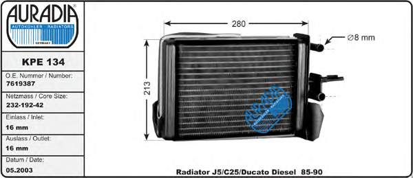 Радиатор печки (отопителя) 644860 Peugeot/Citroen