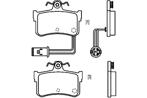 Задние тормозные колодки T5028 HELLA-PAGID