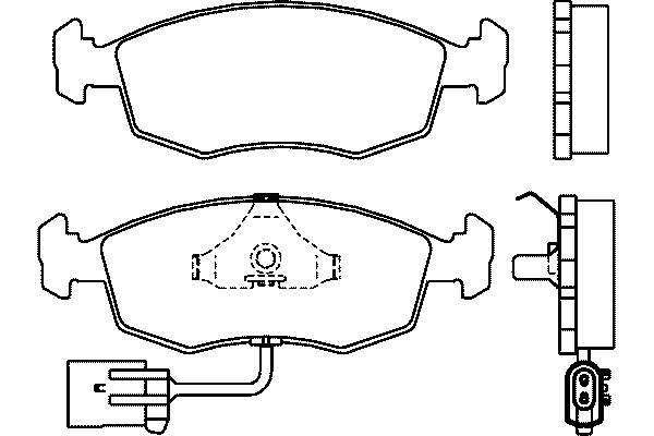 Передние тормозные колодки T1080 HELLA-PAGID