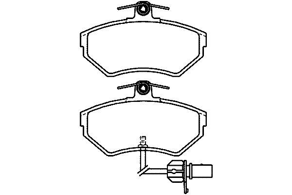 Передние тормозные колодки T5122 HELLA-PAGID