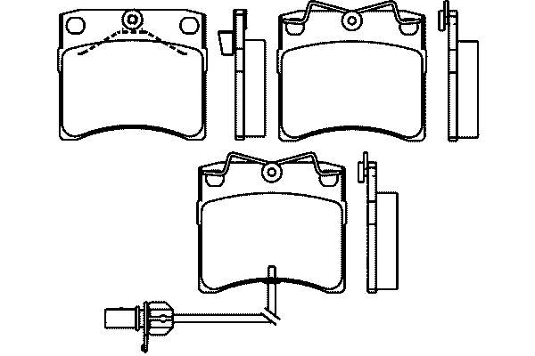 Передние тормозные колодки T5129 HELLA-PAGID