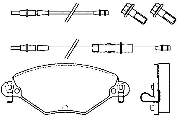 Передние тормозные колодки T9103 HELLA-PAGID