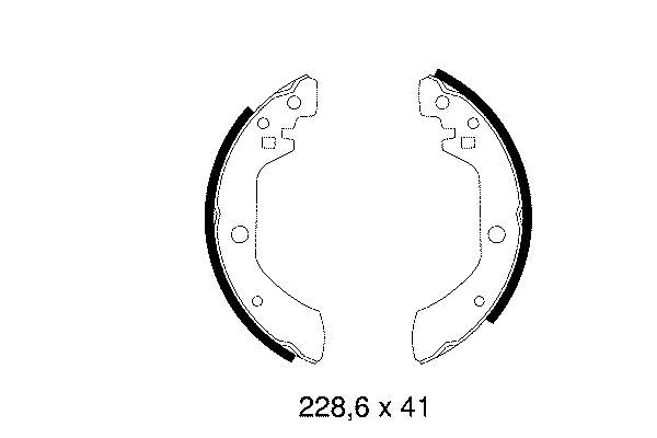 H1143 HELLA-PAGID sapatas do freio traseiras de tambor