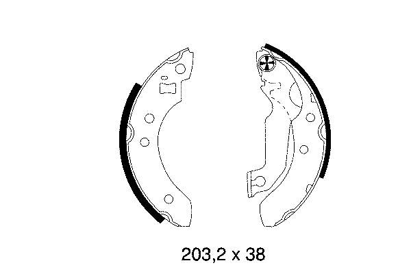 Задние барабанные колодки H8070 HELLA-PAGID