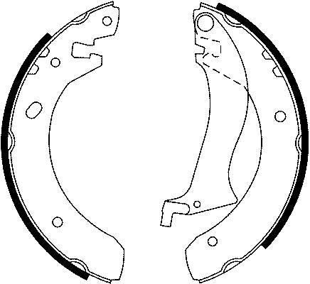 Sapatas do freio traseiras de tambor SFS100140 Land Rover
