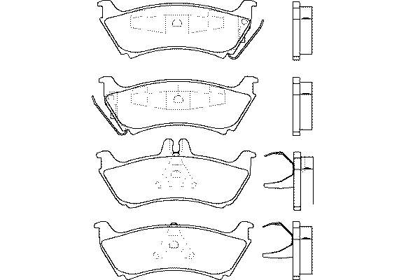 Задние тормозные колодки T1228 HELLA-PAGID