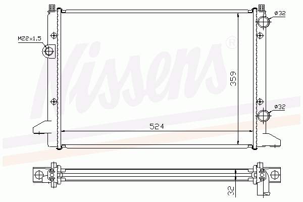 65253A Nissens radiador de esfriamento de motor