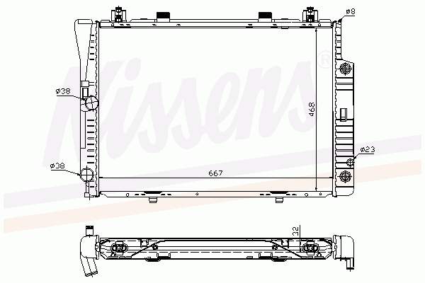 Radiador de esfriamento de motor 62746A Nissens