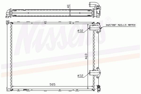 63942A Nissens radiador de esfriamento de motor