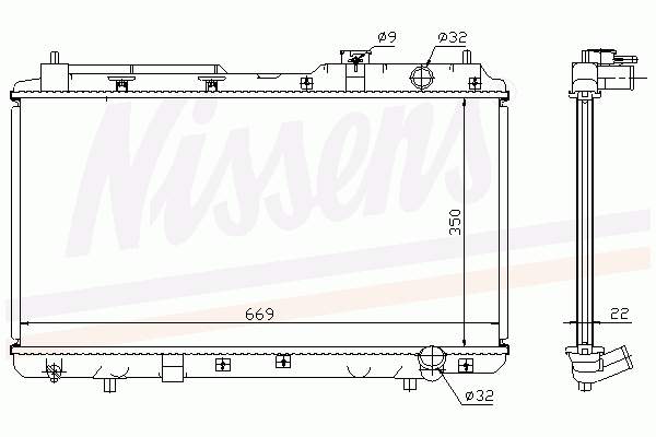 68101 Nissens radiador de esfriamento de motor