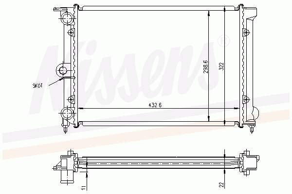 65163A Nissens radiador de esfriamento de motor