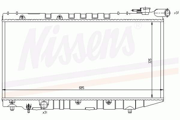 64835 Nissens radiador de esfriamento de motor