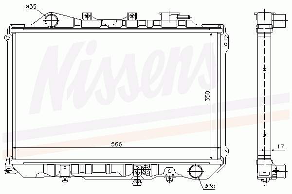Radiador de esfriamento de motor para Mazda 626 II GC