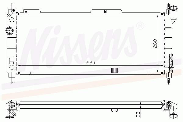 1300152 Market (OEM) radiador de esfriamento de motor