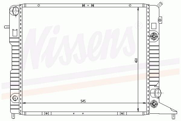 1300127 Opel radiador de esfriamento de motor