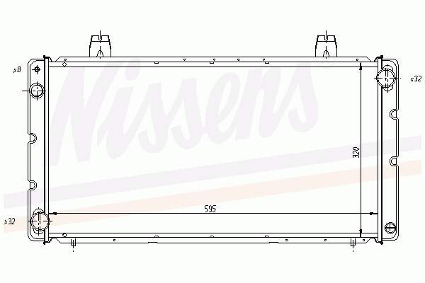 Radiador de esfriamento de motor 64040 Nissens