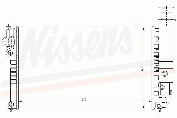 63528 Nissens radiador de esfriamento de motor