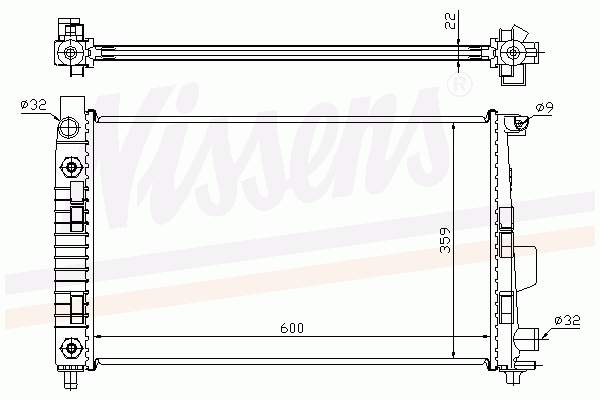 62781 Nissens radiador de esfriamento de motor